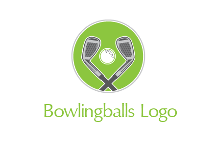ice hockey clubs and ball in circle sports logo