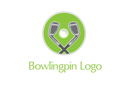 ice hockey clubs and ball in circle sports logo