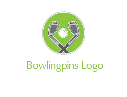 ice hockey clubs and ball in circle sports logo