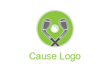 ice hockey clubs and ball in circle sports logo