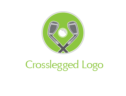 ice hockey clubs and ball in circle sports logo