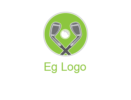 ice hockey clubs and ball in circle sports logo