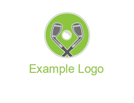 ice hockey clubs and ball in circle sports logo