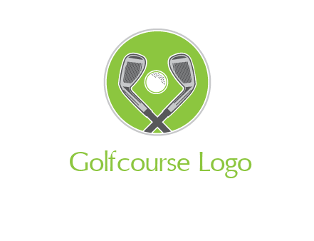 ice hockey clubs and ball in circle sports logo