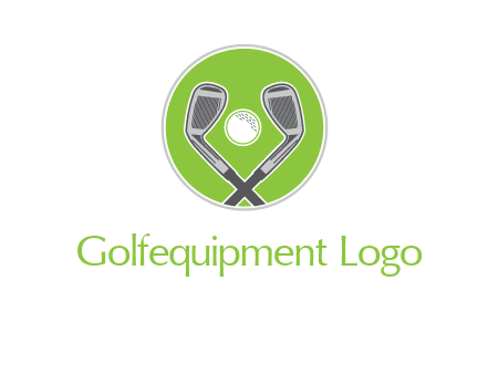ice hockey clubs and ball in circle sports logo