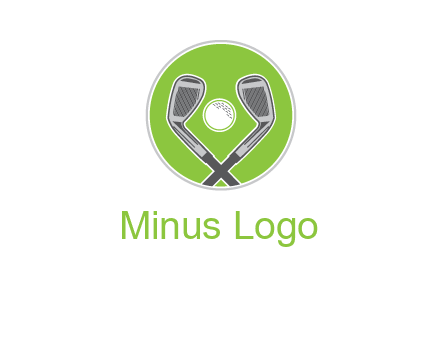 ice hockey clubs and ball in circle sports logo