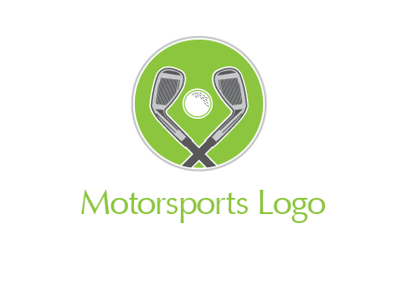 ice hockey clubs and ball in circle sports logo