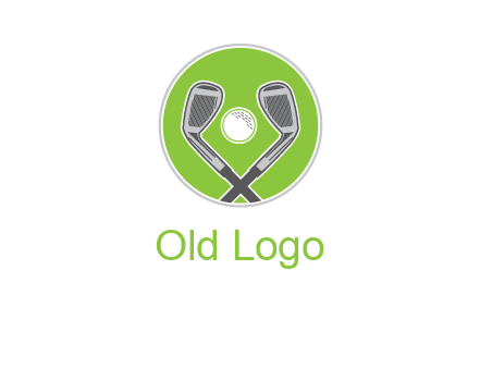 ice hockey clubs and ball in circle sports logo
