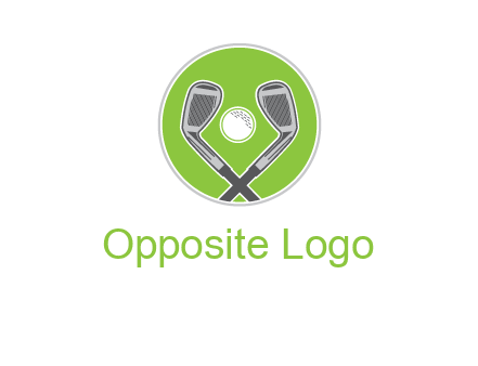 ice hockey clubs and ball in circle sports logo