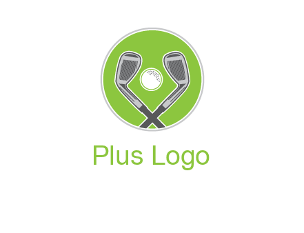 ice hockey clubs and ball in circle sports logo