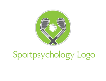 ice hockey clubs and ball in circle sports logo
