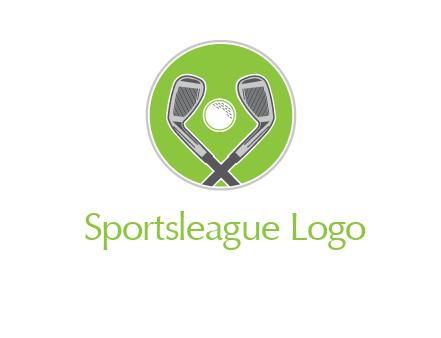 ice hockey clubs and ball in circle sports logo