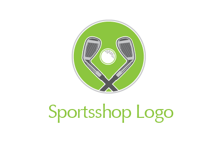 ice hockey clubs and ball in circle sports logo