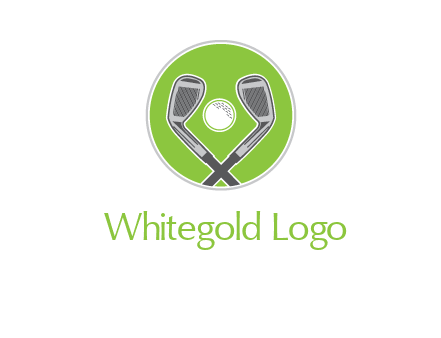 ice hockey clubs and ball in circle sports logo