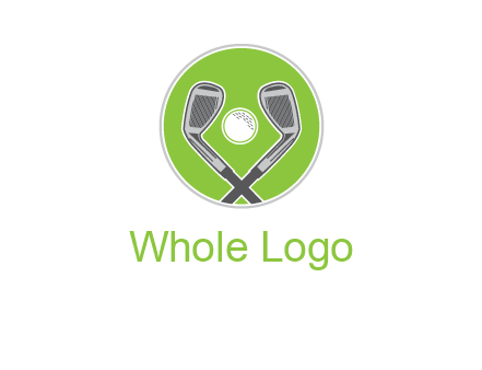 ice hockey clubs and ball in circle sports logo