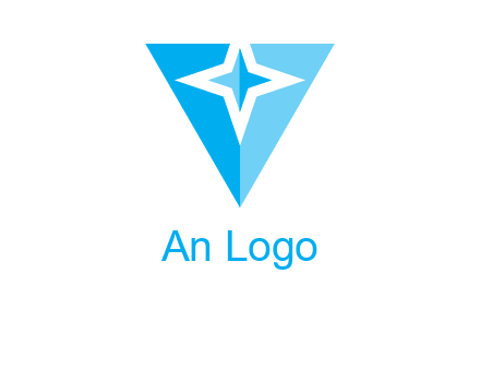 Letter v with star logo