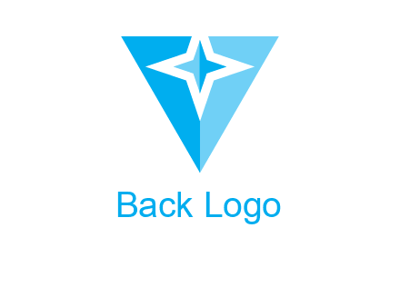 Letter v with star logo