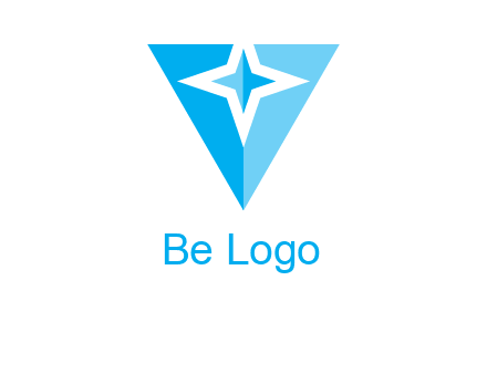 Letter v with star logo