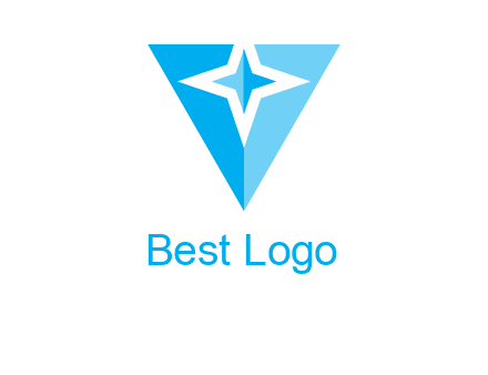 Letter v with star logo
