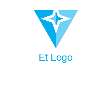 Letter v with star logo