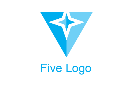 Letter v with star logo