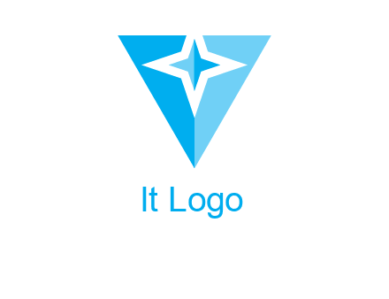 Letter v with star logo