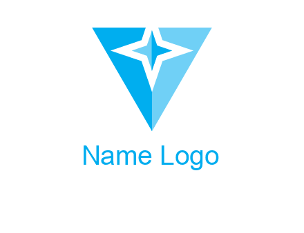 Letter v with star logo