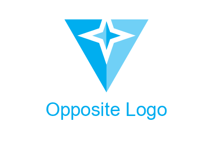 Letter v with star logo