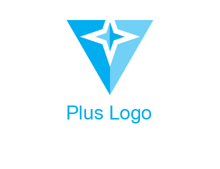 Letter v with star logo