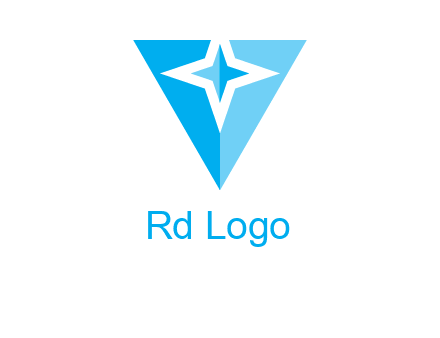 Letter v with star logo