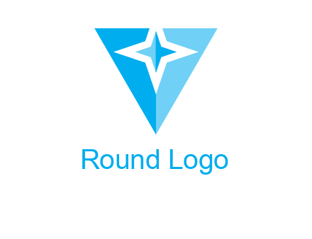 Letter v with star logo
