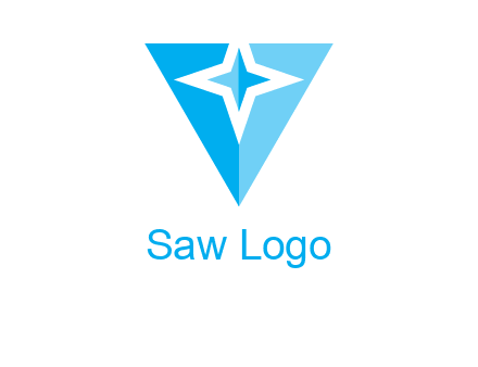 Letter v with star logo