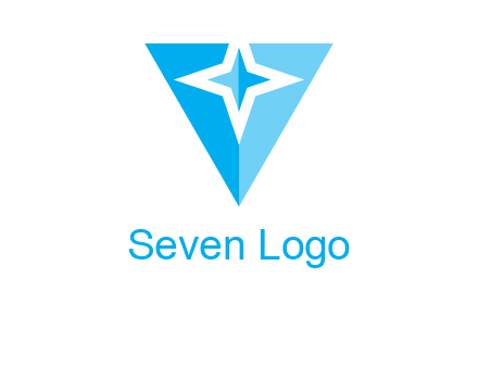 Letter v with star logo
