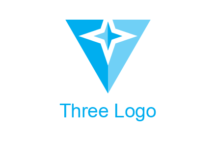 Letter v with star logo