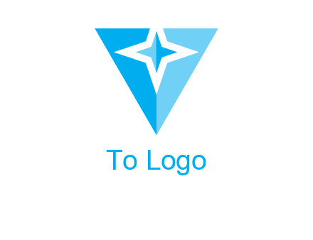 Letter v with star logo