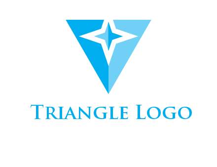 Letter v with star logo