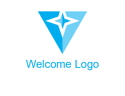 Letter v with star logo