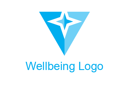 Letter v with star logo