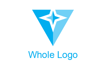 Letter v with star logo