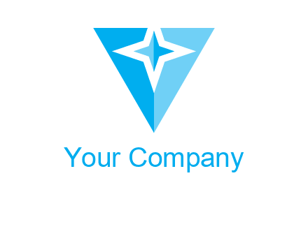 Letter v with star logo