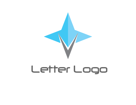 letter v star logo