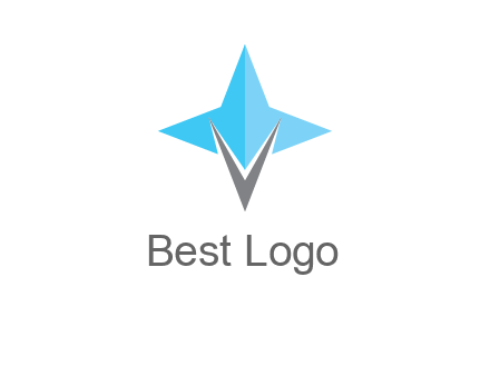 letter v star logo