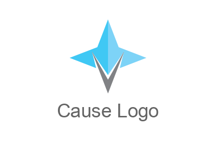 letter v star logo