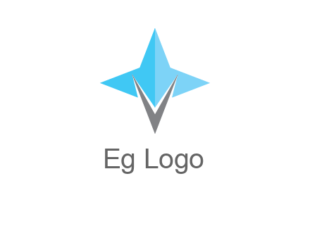 letter v star logo