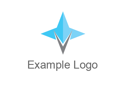 letter v star logo
