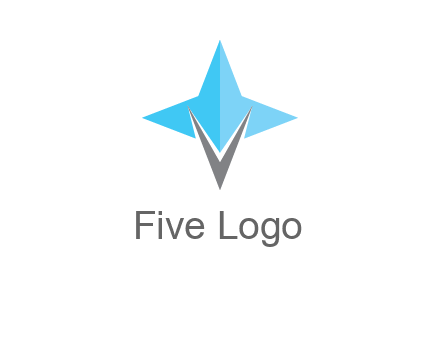 letter v star logo