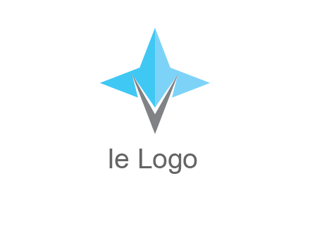 letter v star logo