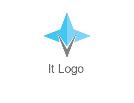 letter v star logo