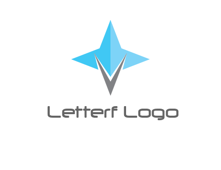 letter v star logo