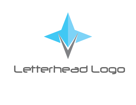 letter v star logo